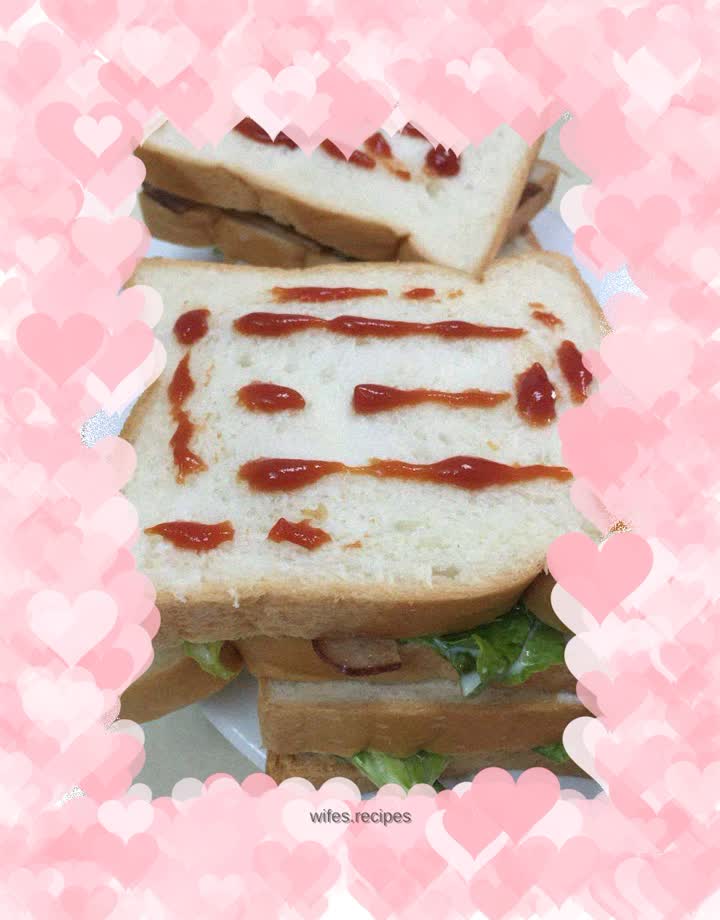 Vegetable Bacon Sandwich
