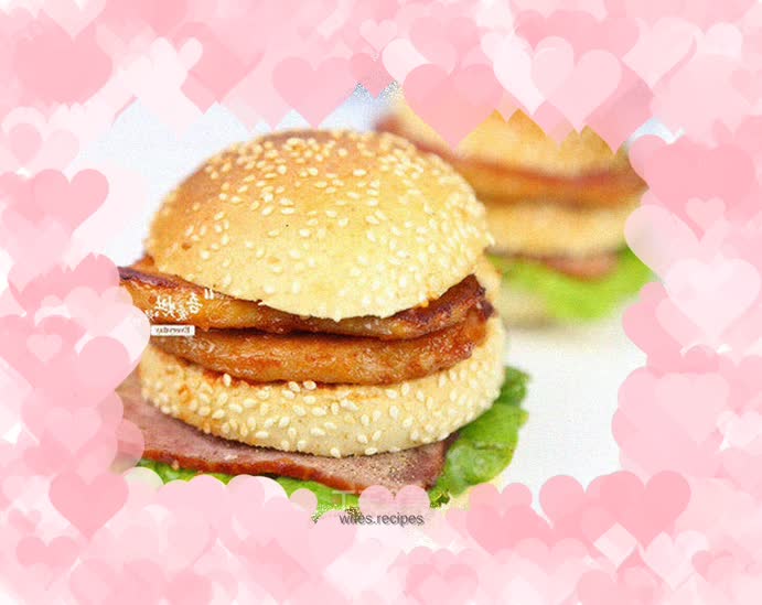 Whole wheat pork chop burger