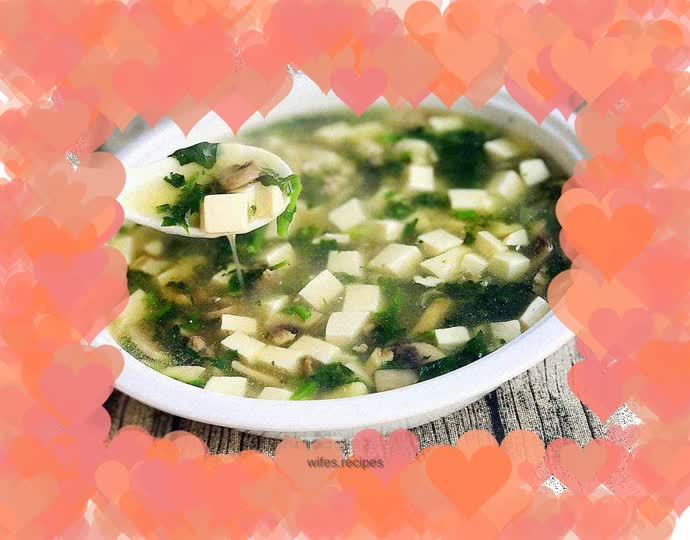 Shepherd's Purse, Spring Bamboo Shoots and Tofu Soup