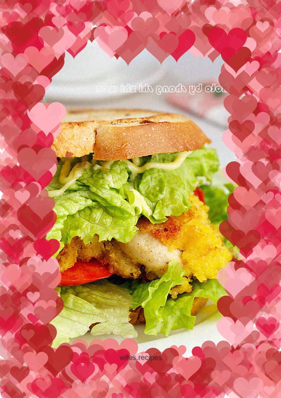 Pan-fried chicken drumstick sandwich