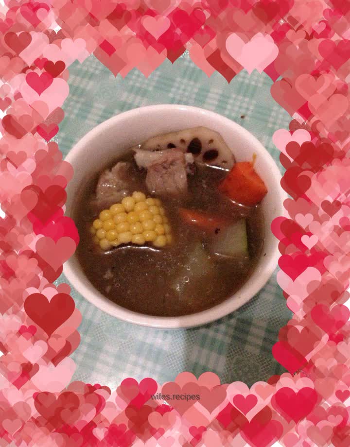 A delicious winter health soup---Winter Melon, Corn and Pork Ribs Soup