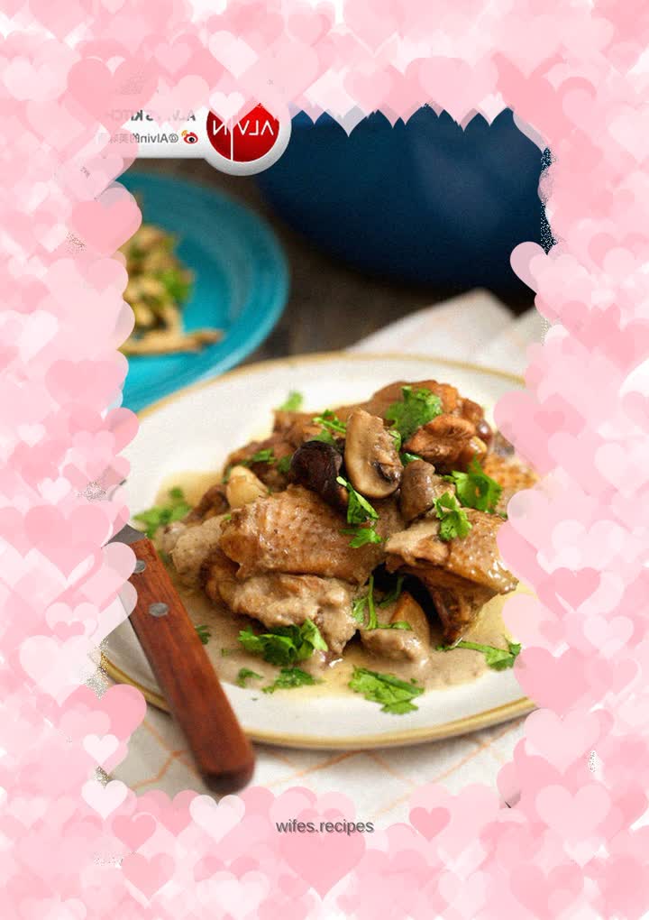 Red wine braised chicken and chicken breast salad