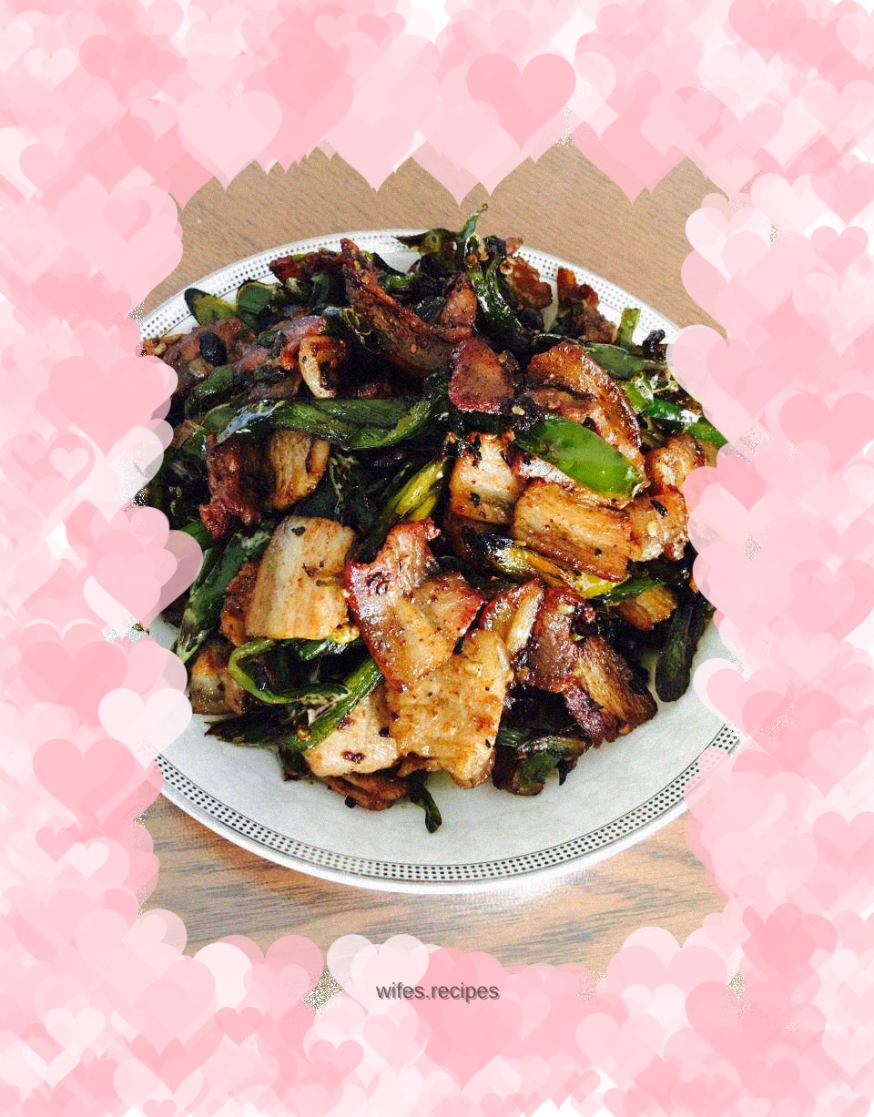 Twice-cooked Pork with Threaded Peppers