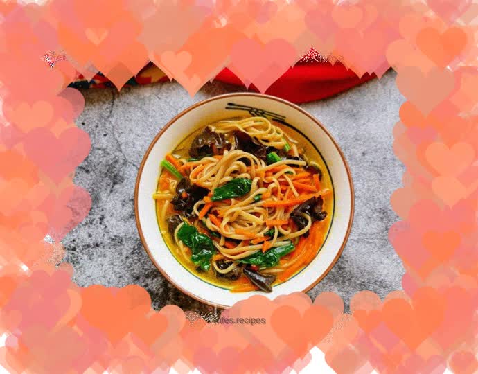 Carrot and Fungus Soba Noodles