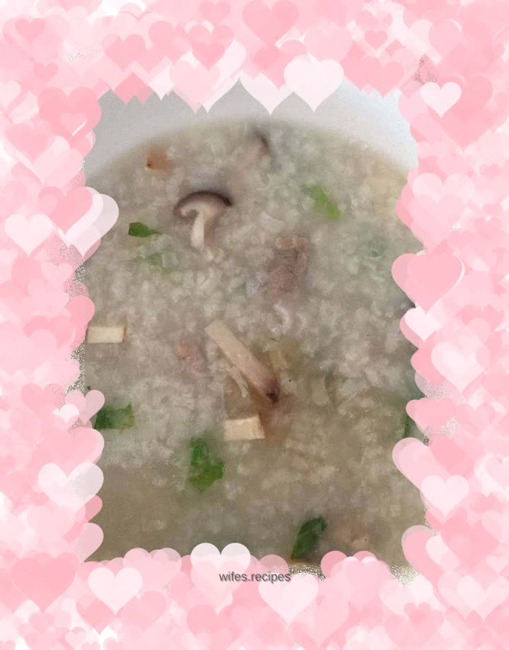 Easy to make mushroom and lean meat porridge