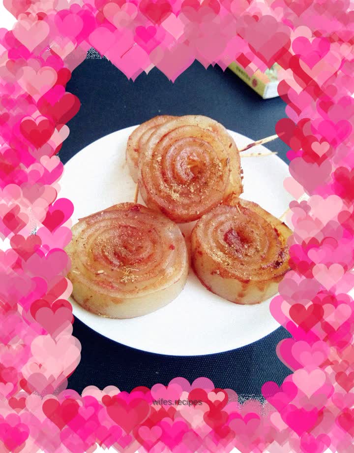 Grilled pork skin roll