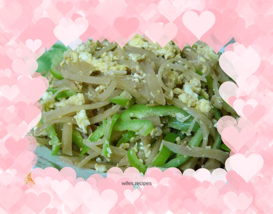 Homemade pickled vegetables and scrambled eggs