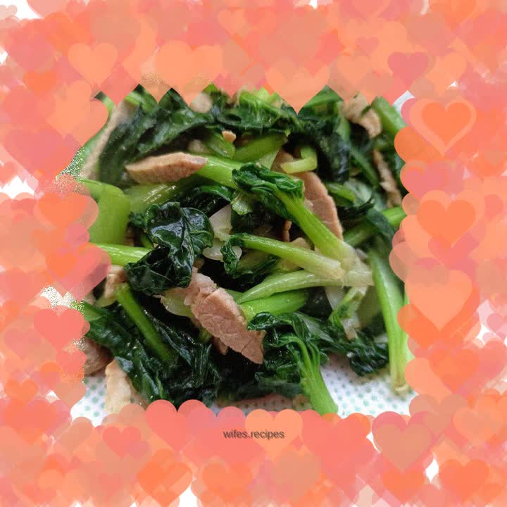 Boiled meat and stir-fried Wuta vegetables