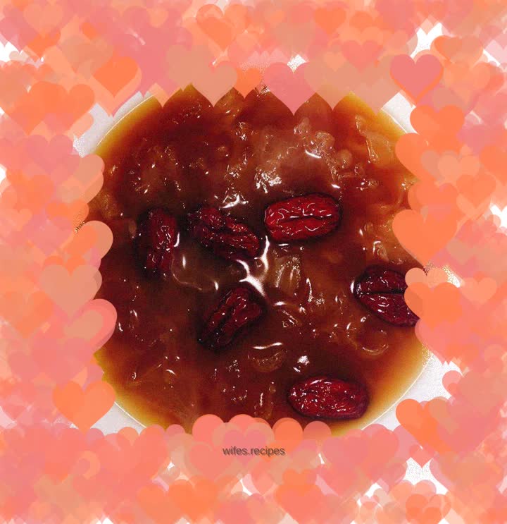 Donkey-hide gelatin, red dates and white fungus soup