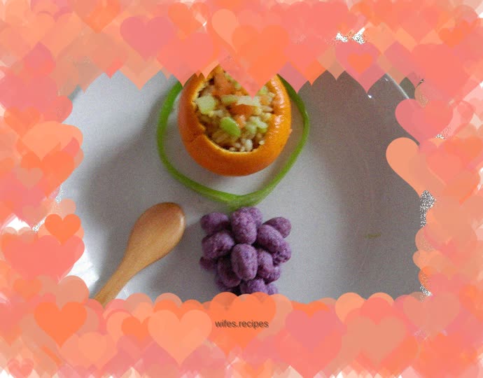 Orange egg fried rice