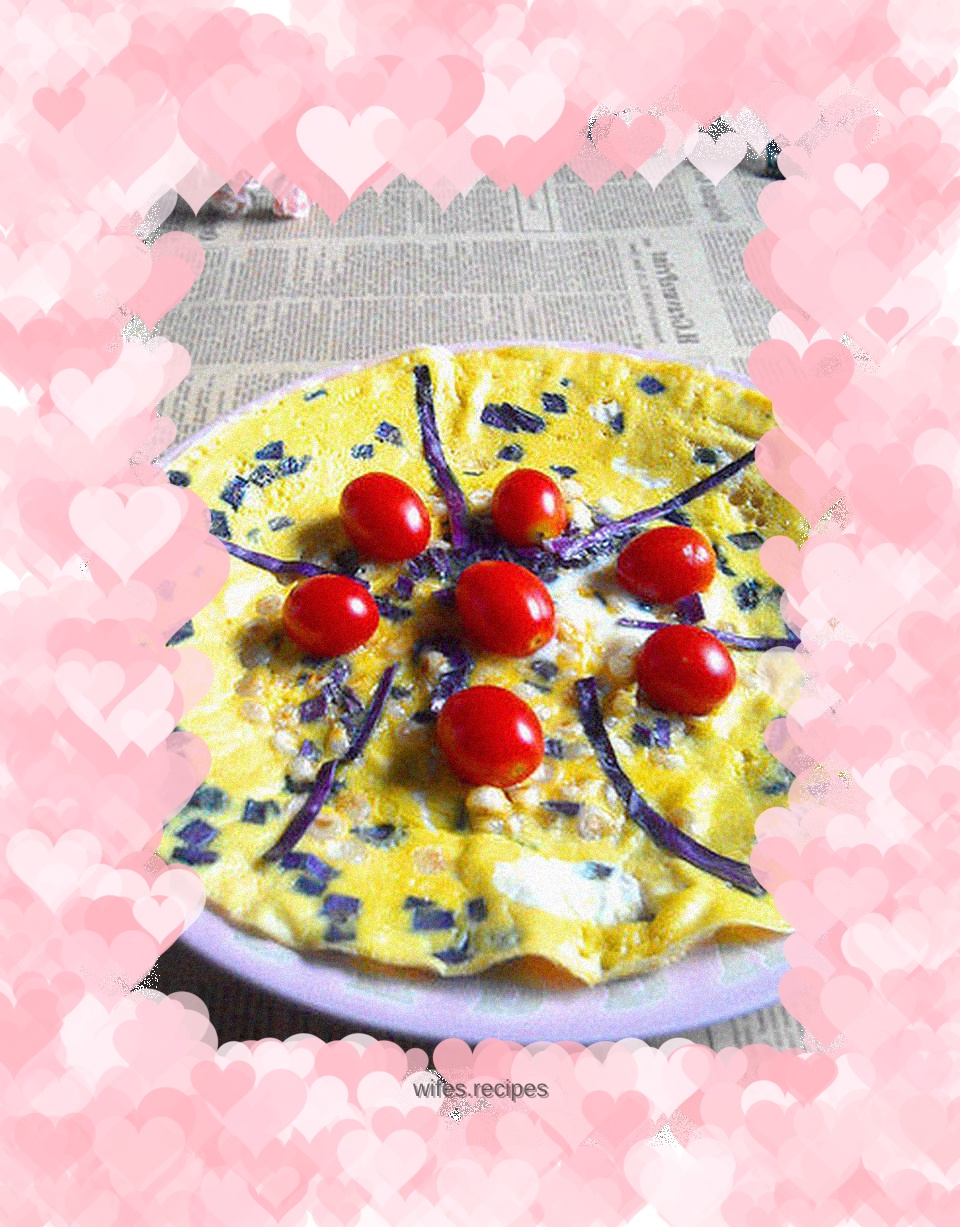 Ten-minute breakfast series【2】——Ruby mixed vegetable and egg steak