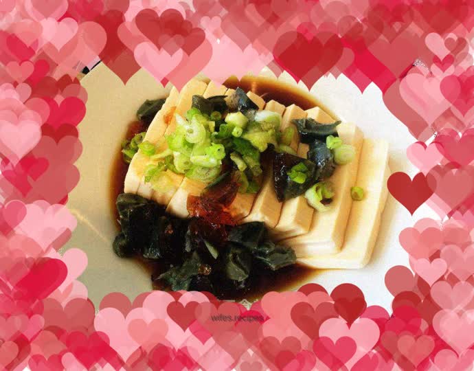 Preserved egg mixed with tofu