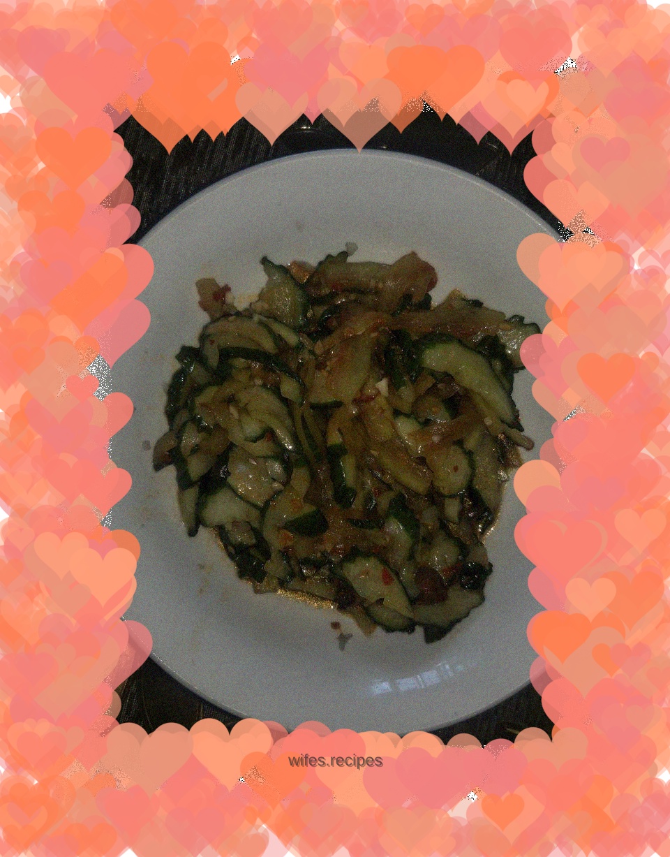 Cold cucumber and watermelon rind