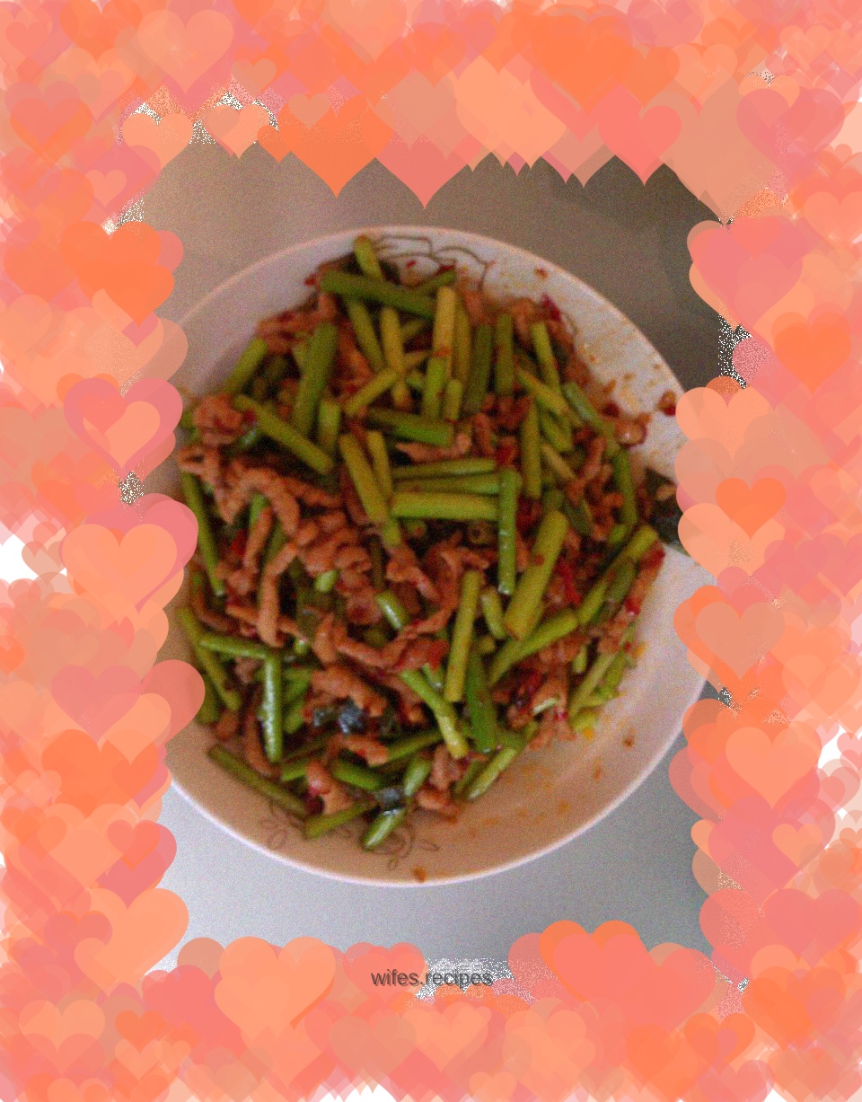 Shredded Pork with Garlic Moss