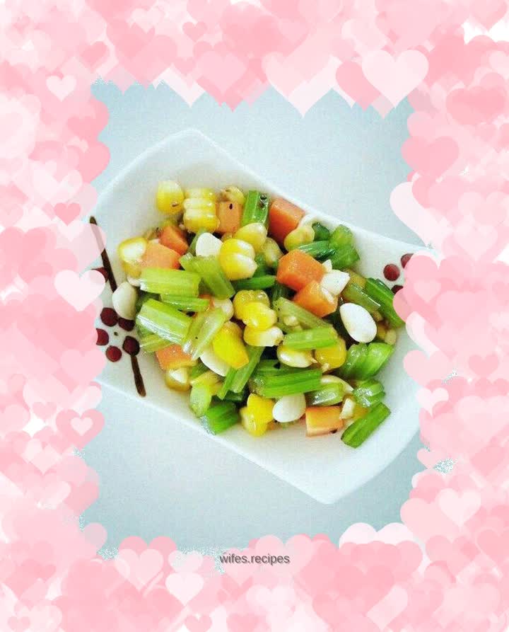 Almond, celery and mixed vegetables