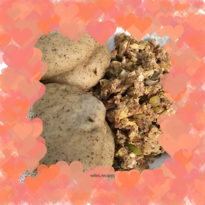 Fried shrimp paste with green onions