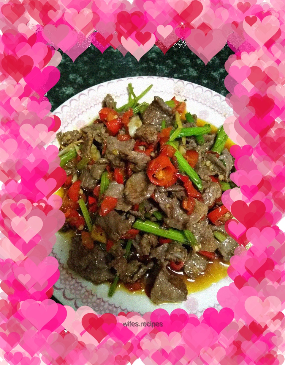 Stir-fried beef