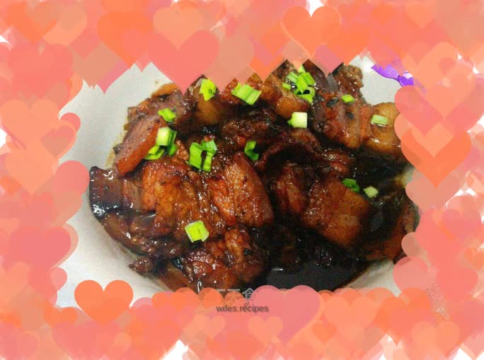 Braised pork slices with tangerine peel