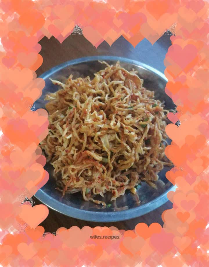 Mixed with dried radish