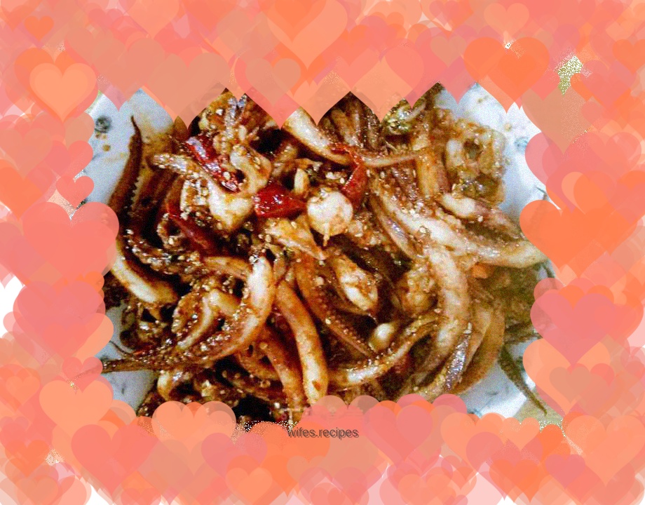 Spicy fried squid