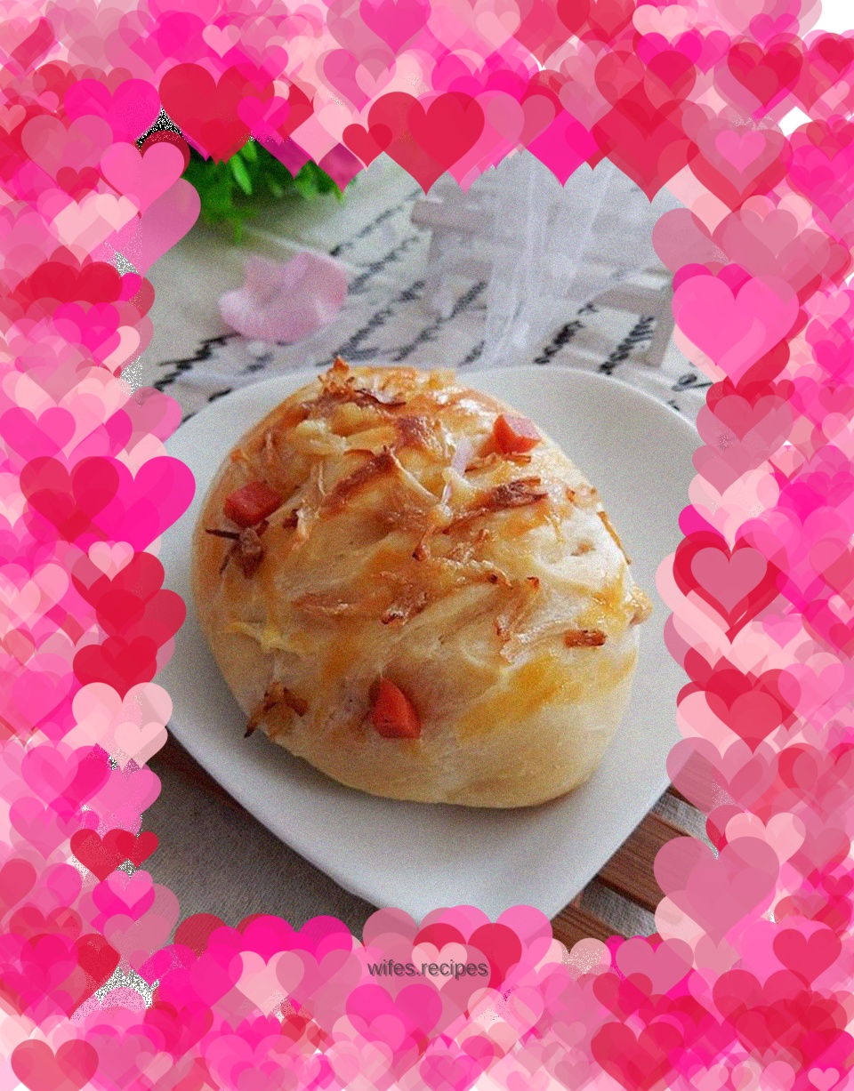 Onion and ham sausage bread