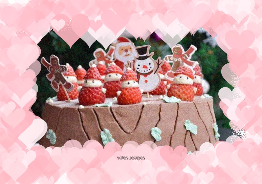 Christmas stump cake