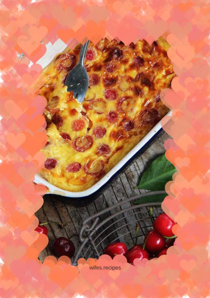 Summer refreshment---French cherry pudding