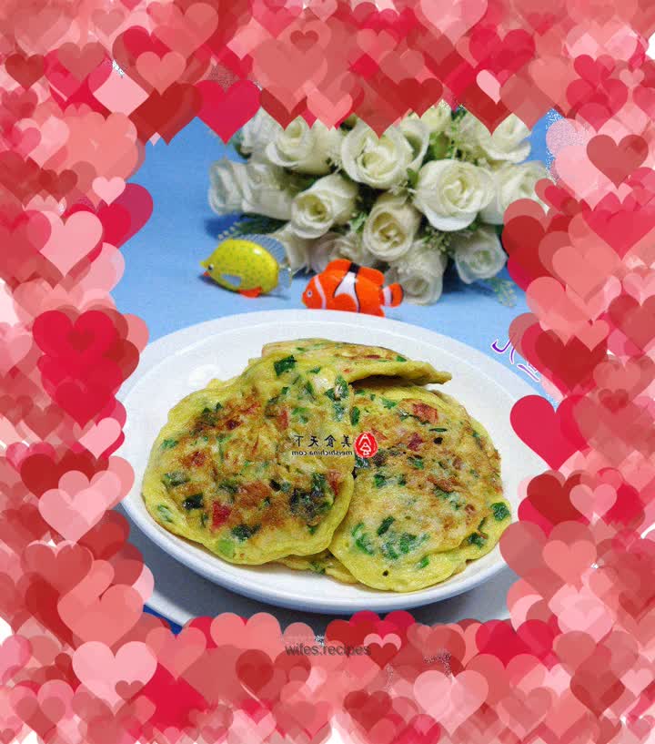Leek, Crab Fillet and Egg Pancake
