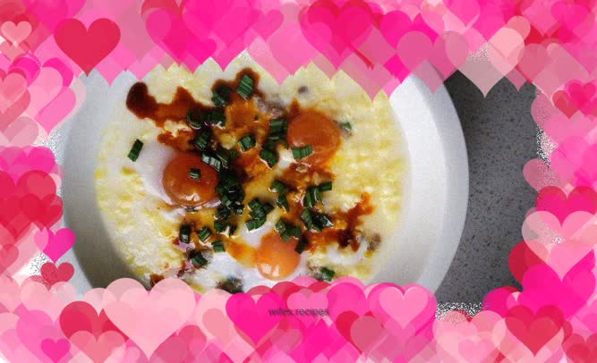 Steamed Tamago Tofu with Salted Duck Egg and Minced Pork