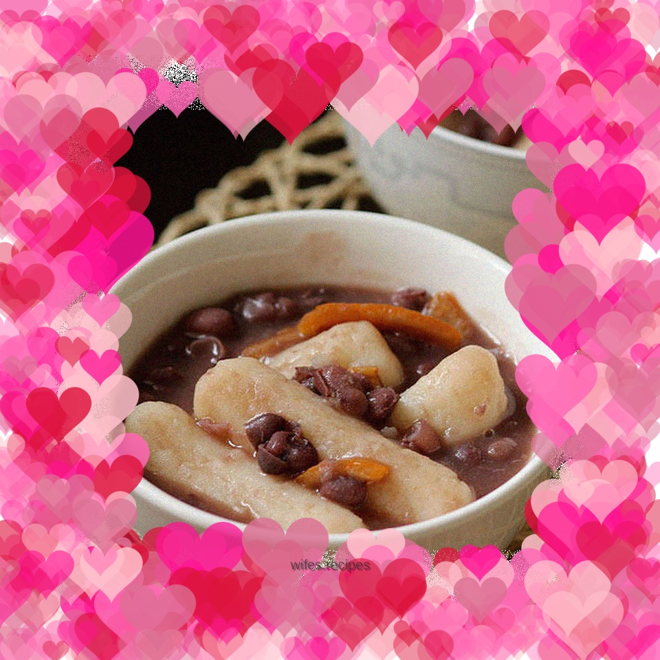 Red bean soup rice cake