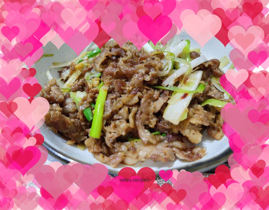 Mutton Stir-fried mutton with green onions