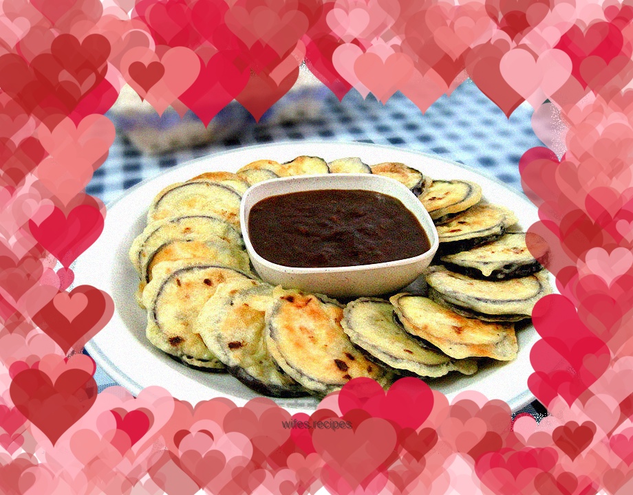 Lazy version of fried eggplant cake