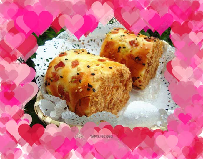 Chives and bacon rolls