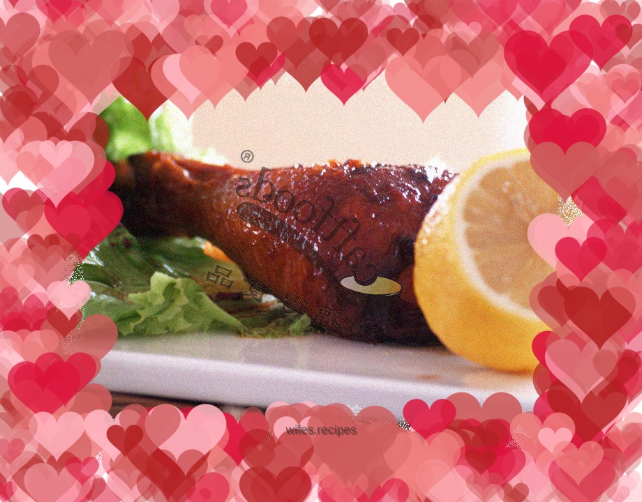 Wine-flavored roast chicken