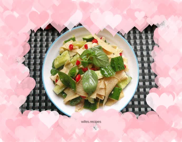 Nepeta cucumber mixed with tofu skin