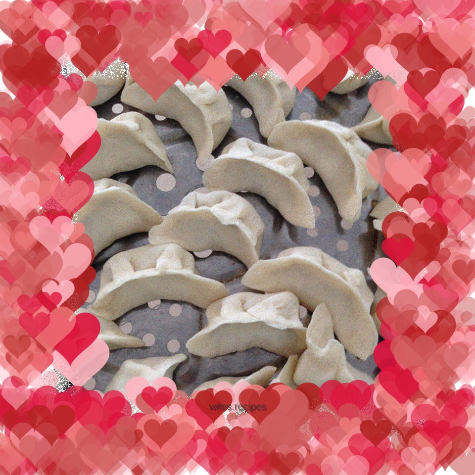 Three fresh stuffed dumplings