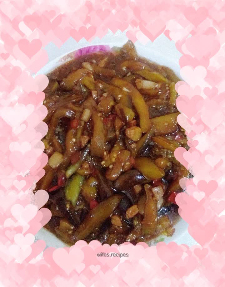 Eggplant strips with minced pork sauce