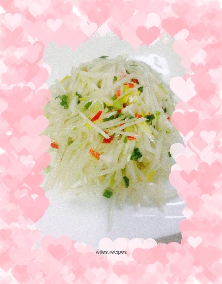 Cold shredded radish