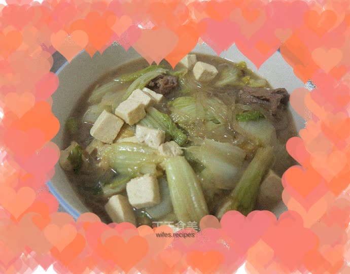 Cabbage (pork ribs) stewed with tofu