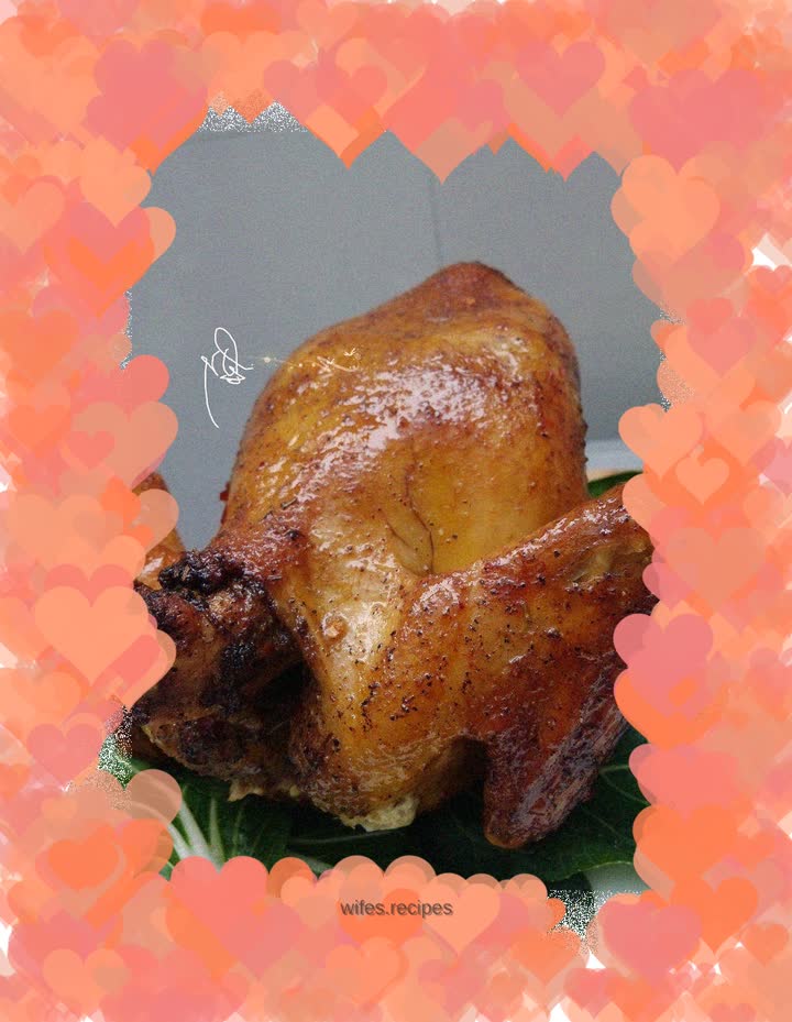 Honey black pepper roasted whole chicken