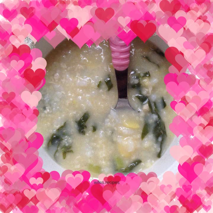 Baby chestnut, chicken and vegetable porridge