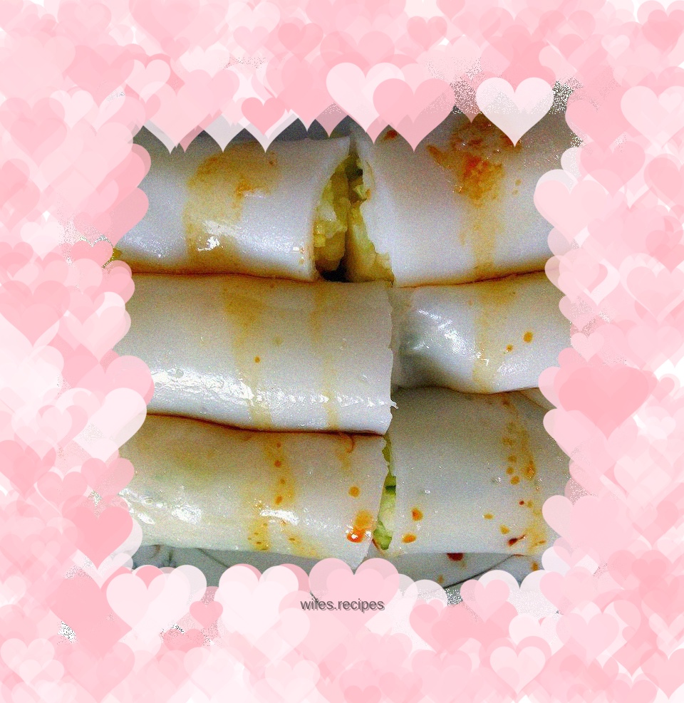 Vegetarian Cooked Vegetarian Rice Roll