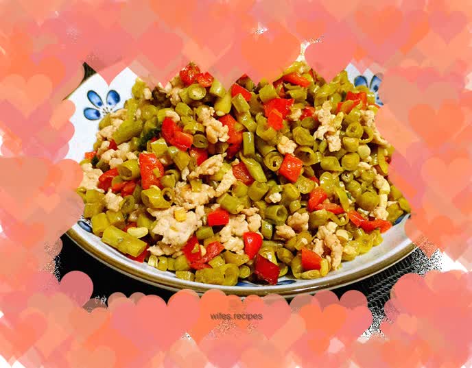 Stir-fried minced pork with pickled beans