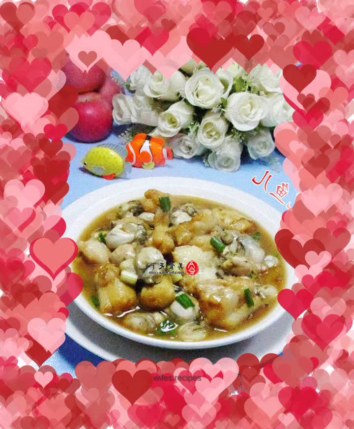 Oysters boiled with shrimp gurgling