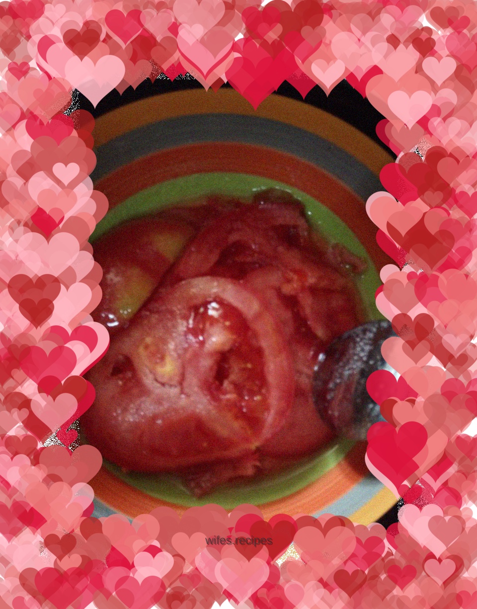 Tomatoes in sugar water