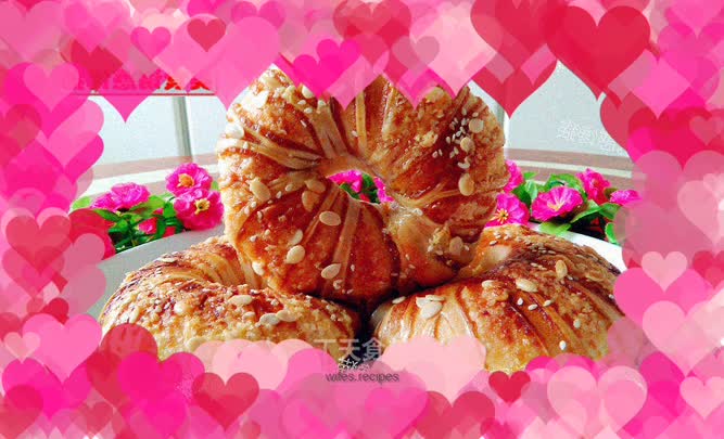 Red bean paste bread rolls