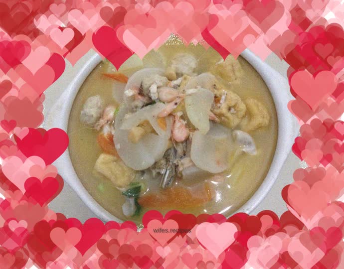 Delicious fish head soup