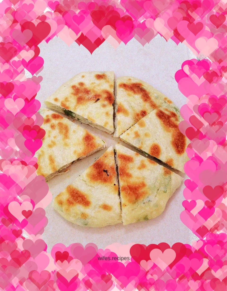 Homemade scallion pancake