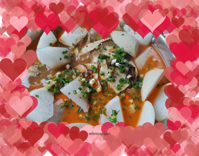 Stewed fish head with radish