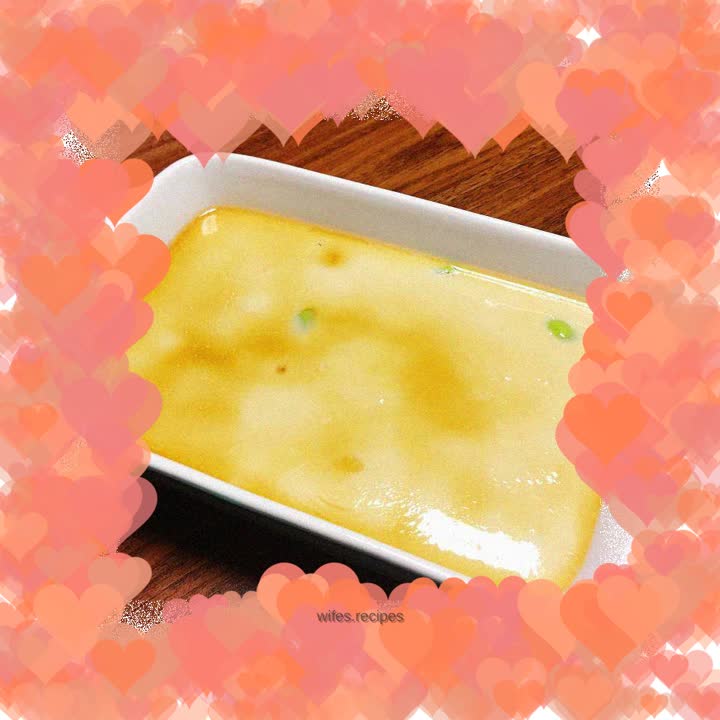 Steamed Egg with Edamame and Minced Pork